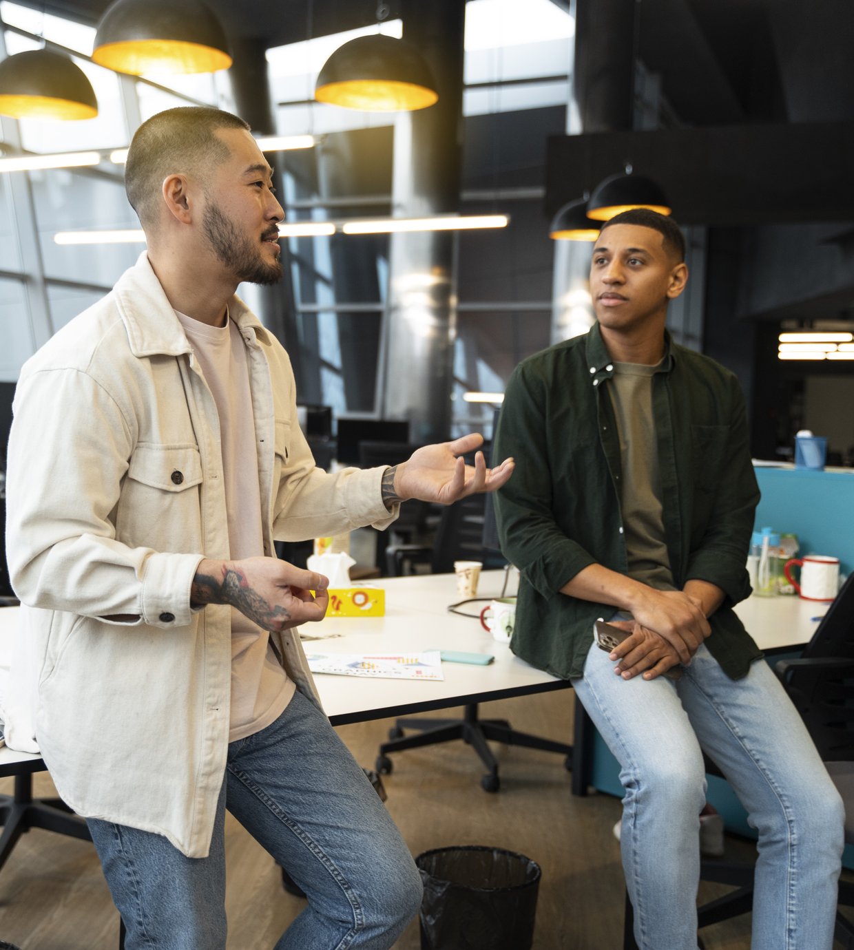 two people talking totally just friends